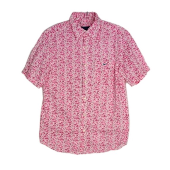 Vineyard Vines Other - Vineyard Vines Men's Short-Sleeve BVI Fruit Shirt Pink Size S